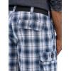 imageLee Mens Big ampamp Tall New Belted Wyoming Cargo ShortBlue Plaid