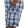 imageLee Mens Big ampamp Tall New Belted Wyoming Cargo ShortBlue Plaid