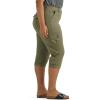 imageLee womens Plus Size Ultra Lux Comfort With Flextogo Cargo Capri PantDeep Lichen Green