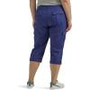 imageLee womens Plus Size Ultra Lux Comfort With Flextogo Cargo Capri PantMedieval Blue
