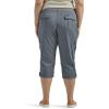 imageLee womens Plus Size Ultra Lux Comfort With Flextogo Cargo Capri PantTech Gray