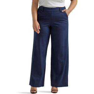 imageLee womens Plus Size Ultra Lux Comfort Any Wear Wide Leg PantEmperor Navy