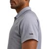 imageLee Mens Golf Series Short Sleeve Performance Polo ShirtStatic Gray