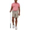 imageLee Mens Golf Series Synthetic Flat Front Chino ShortMushroom