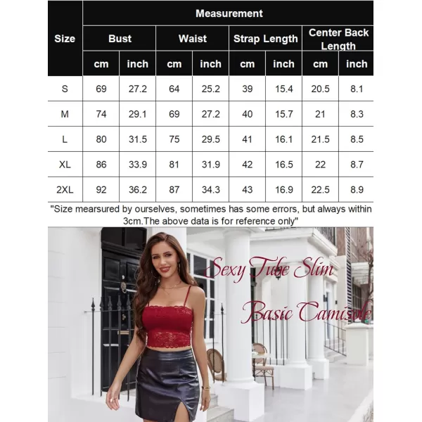 Avidlove Bralettes for Women Lace Spaghetti Strap Tank Top Tube Slim Basic CamisoleWine Red