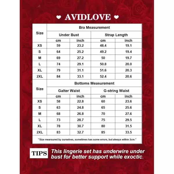 Avidlove Garter Lingerie Set for Women with Underwire 3 Piece Lace Lingerie Set Floral High Waisted Push Up Lingerie SetBlue