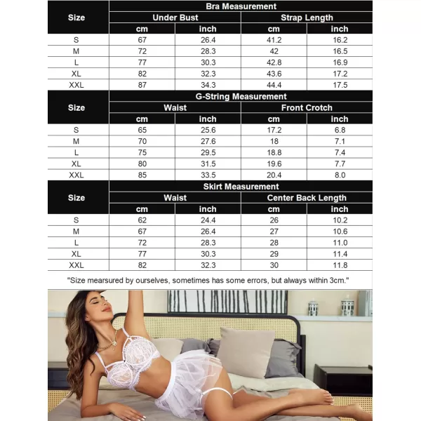 Avidlove Lace Garter Lingerie for Women Mesh Mini Skirt Nightwear Babydoll Bodysuit1white