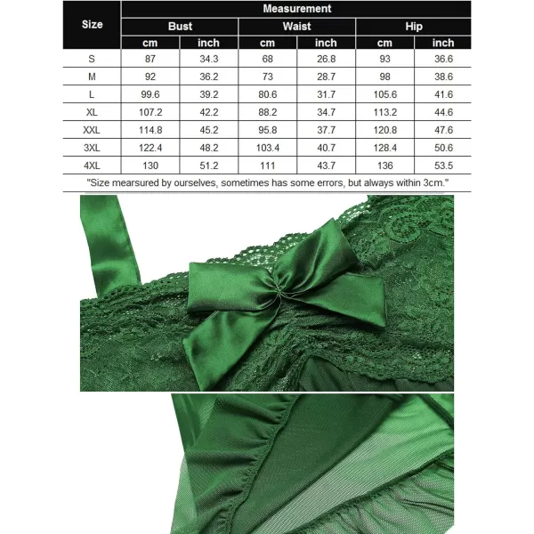 Avidlove Lingerie for Women Lace Babydoll Open Front Sleepwear Halter Nighty Chemsie XS5XLRoyal Green