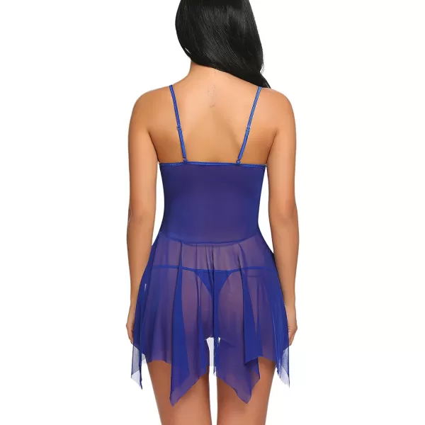 Avidlove Lingerie for Women Lace Babydoll Sleepwear Boudoir Outfits Plus Size Langeray XS5XLBlue
