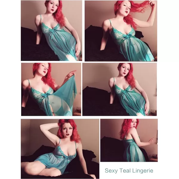 Avidlove Lingerie for Women Lace Babydoll Sleepwear Boudoir Outfits Plus Size Langeray XS5XLTeal