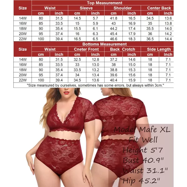 Avidlove Lingerie for Women Plus Size High Waist Panty Sexy 2 Piece Lingerie Set Lace UnderwearAvidlove Lingerie for Women Plus Size High Waist Panty Sexy 2 Piece Lingerie Set Lace Underwear