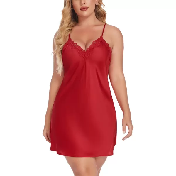 Avidlove Plus Size Lingerie Women Satin Nightgown Full Slip Strap Chemise NegligeeAvidlove Plus Size Lingerie Women Satin Nightgown Full Slip Strap Chemise Negligee