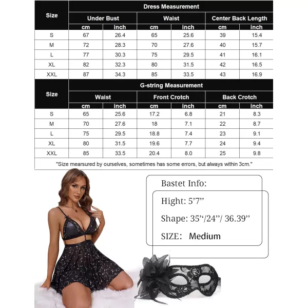 Avidlove Sexy Nightdress for Women Lace Babydoll Mesh Nightgown V Neck Teddy Open Back LingerieSilver Star