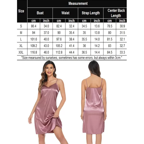 Avidlove Sexy Sleepwear for Women Satin Lingerie Chemise Slip Nightgown DressLilac