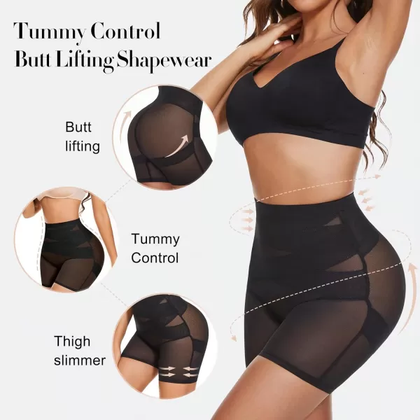 Avidlove Shapewear for Women High Waisted Body Shaper Shorts Butt Lifting Shapewear Tummy Control Thigh Slimmer PantiesBlack