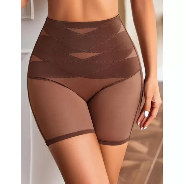 Avidlove Shapewear for Women High Waisted Body Shaper Shorts Butt Lifting Shapewear Tummy Control Thigh Slimmer PantiesBrown