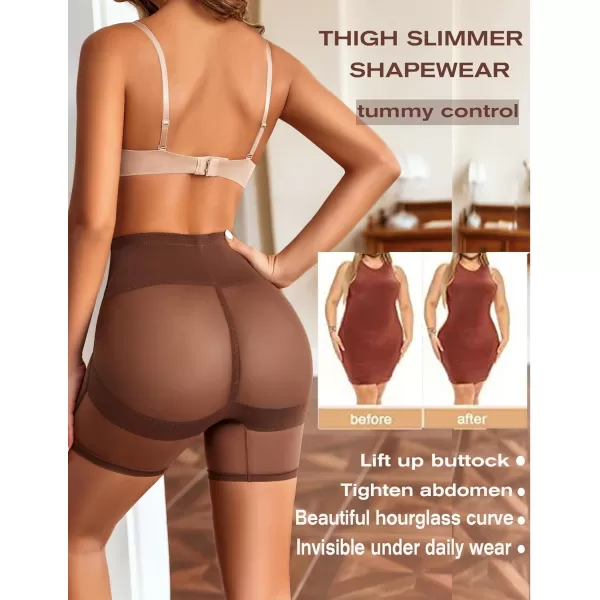 Avidlove Shapewear for Women High Waisted Body Shaper Shorts Butt Lifting Shapewear Tummy Control Thigh Slimmer PantiesBrown