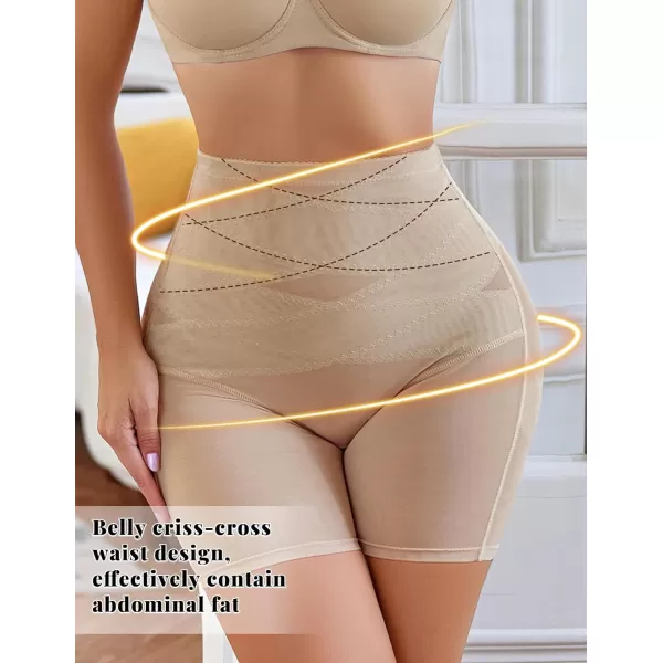 Avidlove Shapewear for Women High Waisted Body Shaper Shorts Butt Lifting Shapewear Tummy Control Thigh Slimmer PantiesFlesh