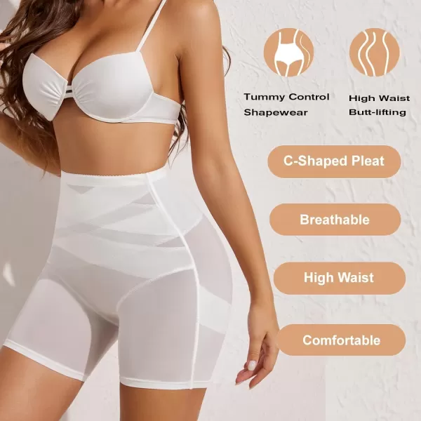 Avidlove Shapewear for Women High Waisted Body Shaper Shorts Butt Lifting Shapewear Tummy Control Thigh Slimmer PantiesWhite