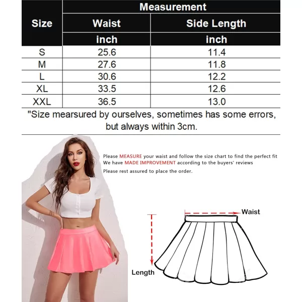 Avidlove Short Mini Skirts for Women Trendy High Waisted Leather Pleated Solid Ruffle SkirtBright Pink