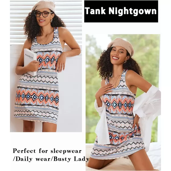 Avidlove Sleepwear for Women Tank Nightgown Chemise Racerback Sleeveless Sleep DressBkhaki