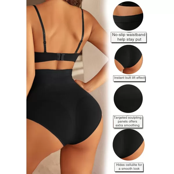 Avidlove Tummy Control Shapewear Thong for Women High Waist Compression Panties Shaping Body Shaper UnderwearBlack