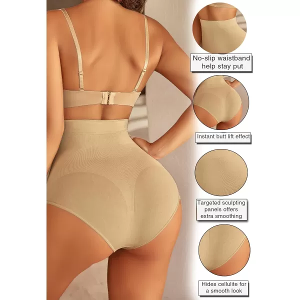 Avidlove Tummy Control Shapewear Thong for Women High Waist Compression Panties Shaping Body Shaper UnderwearKhaki