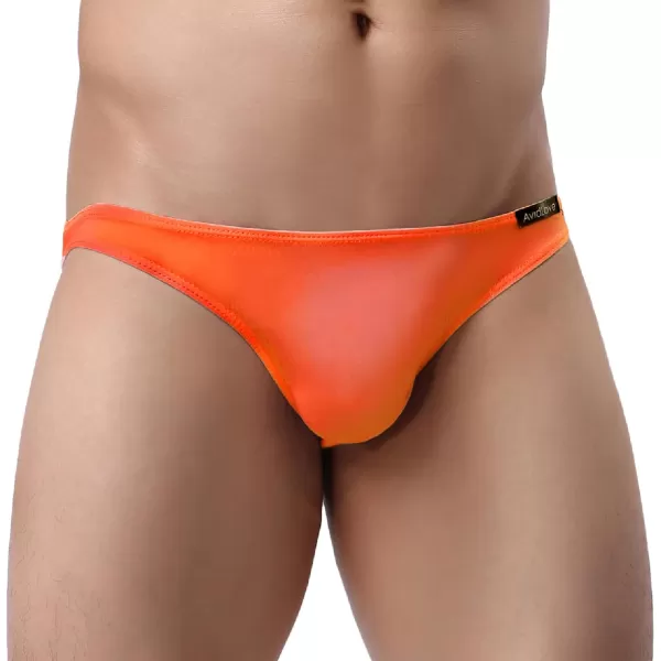 Avidlove Underwear Mens 4 Pack Classic Low Rise Stretchy Hip Briefs BikiniBlackOrangePurpleRedgp1