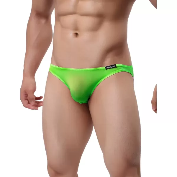 Avidlove Underwear Mens 4 Pack Classic Low Rise Stretchy Hip Briefs BikiniBlackYellowBright PinkApple Green18