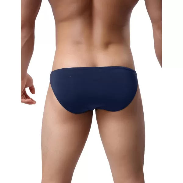 Avidlove Underwear Mens 4 Pack Classic Low Rise Stretchy Hip Briefs BikiniNavy Blue4 Pack