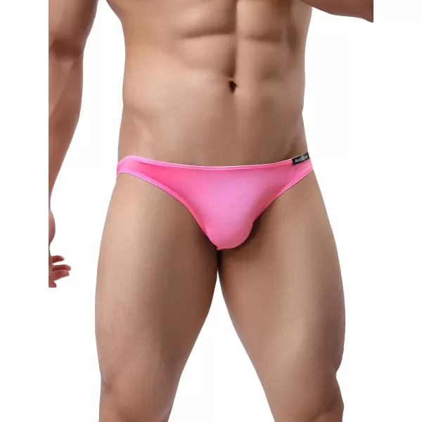 Avidlove Underwear Mens 4 Pack Classic Low Rise Stretchy Hip Briefs BikiniPeacock BlueBright PinkYellowGreen21