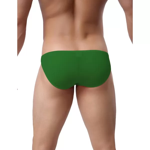 Avidlove Underwear Mens 4 Pack Classic Low Rise Stretchy Hip Briefs BikiniPeacock BlueBright PinkYellowGreen21