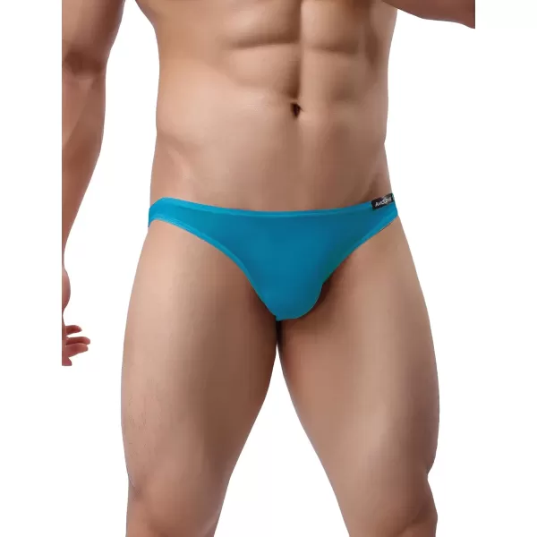 Avidlove Underwear Mens 4 Pack Classic Low Rise Stretchy Hip Briefs BikiniPeacock BlueBright PinkYellowGreen21