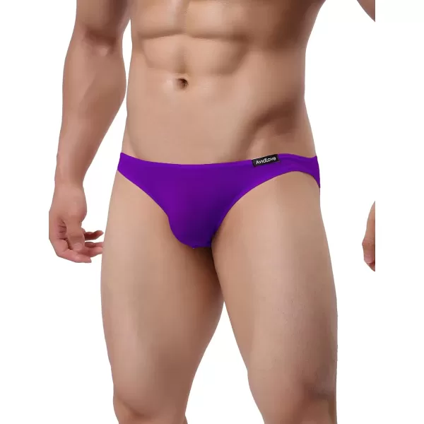 Avidlove Underwear Mens 4 Pack Classic Low Rise Stretchy Hip Briefs BikiniPeacock BlueOrangeRedDark Purple20