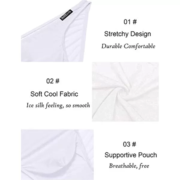 Avidlove Underwear Mens 4 Pack Classic Low Rise Stretchy Hip Briefs BikiniWhite4 Pack