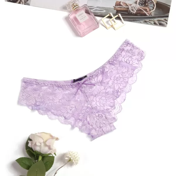 Avidlove Women Floral Lace Panties Sexy Hipster Underwear VShape Waistband Tangas4 Pcs2