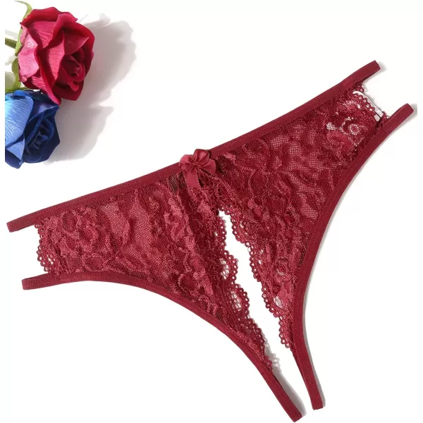 Avidlove Women Lace Panties Sexy Underwear Floral Lace Briefs with Cute Bow CenterMulticolor13 Pack