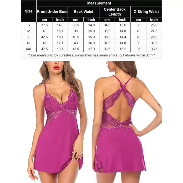 Avidlove Women Lingerie Lace Chemise Sleepwear Babydoll Teddy LingerieRose