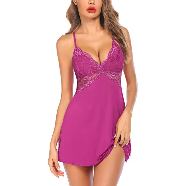 Avidlove Women Lingerie Lace Chemise Sleepwear Babydoll Teddy LingerieRose