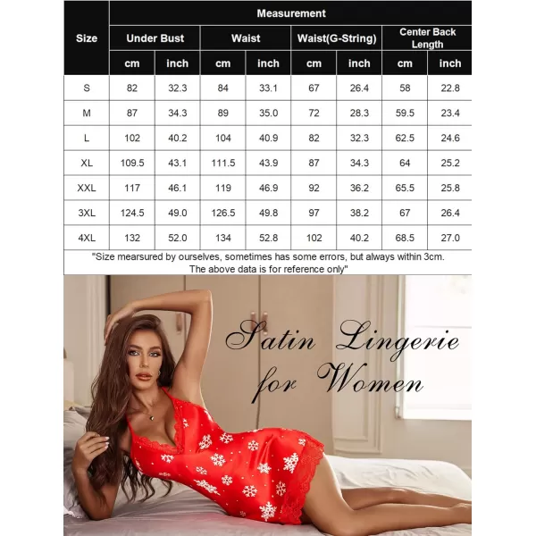 Avidlove Women Lingerie Satin Lace Chemise Nightgown Sexy Full Slips Sleepwear S4XLChristmas Red