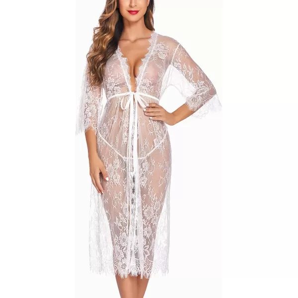 Avidlove Women Long Lace Lingerie Long Belted Robe Sheer Babydoll Nightgown NightdressAvidlove Women Long Lace Lingerie Long Belted Robe Sheer Babydoll Nightgown Nightdress