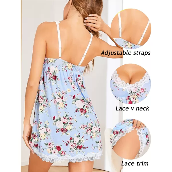 Avidlove Women Sexy Sleepwear Lace Chemise Nightgown Full Slip Babydoll SleepwearFloral