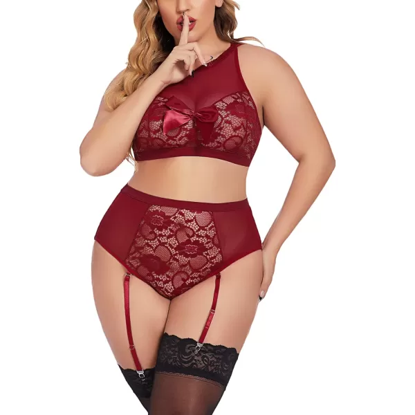Avidlove Womens Exotic Lingerie Sets Plus Size Slutty Garter Belt Lingerie High Waist Bra and Panty SetWine Red22 PlusAvidlove Womens Exotic Lingerie Sets Plus Size Slutty Garter Belt Lingerie High Waist Bra and Panty SetWine Red22 Plus