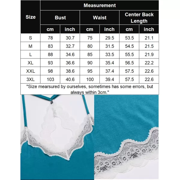 Avidlove Womens Sexy Lingerie for Women Lounge Nightwear Sexy Sleepwear Full Slip Chemise Lingerie Cotton Nightgowns BabydollBlue