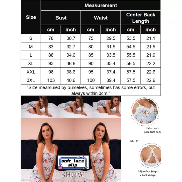 Avidlove Womens Sexy Lingerie for Women Lounge Nightwear Sexy Sleepwear Full Slip Chemise Lingerie Cotton Nightgowns BabydollPattern 6