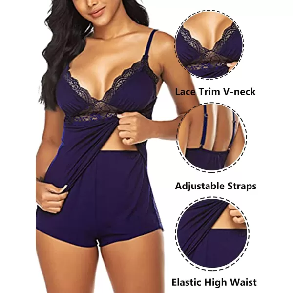 Avidlove Womens Sleepwear Lace Pajamas Cami PJS Set Pajama Set for WomenWineberry