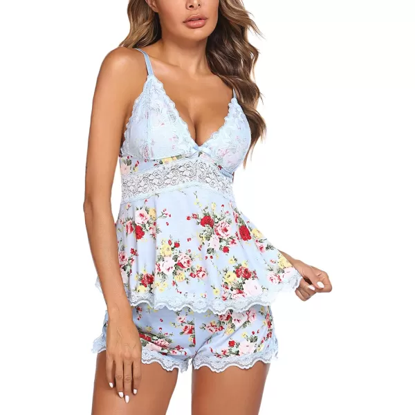 Avidlove Womens Sweetness Cami Set Lace Camisole Lingerie Nightwear Sexy Pajamas Lounge SetsMulticolor1