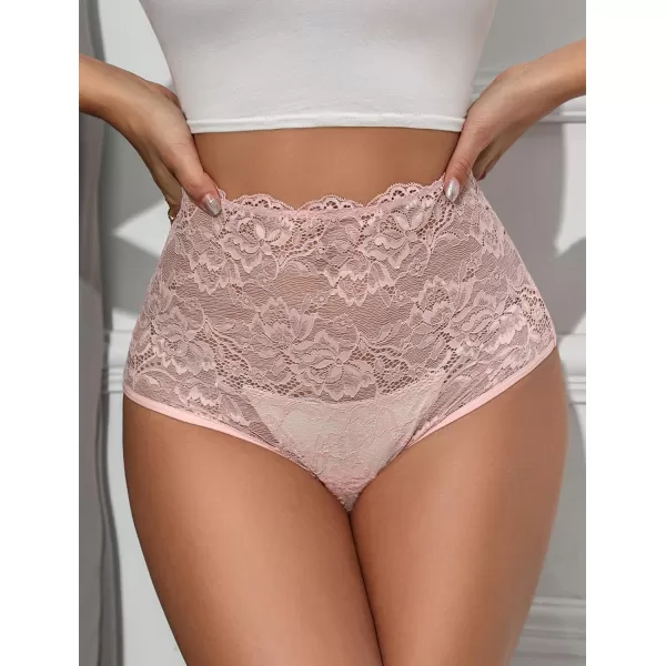 Avidlove Womens Underwear Invisible Seamless Hipster Lace Underwear Full Coverage PantiesHot Pink
