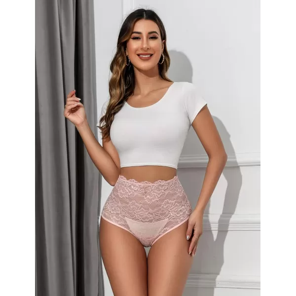 Avidlove Womens Underwear Invisible Seamless Hipster Lace Underwear Full Coverage PantiesHot Pink