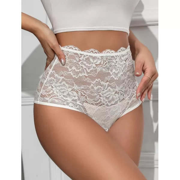 Avidlove Womens Underwear Invisible Seamless Hipster Lace Underwear Full Coverage PantiesWhite